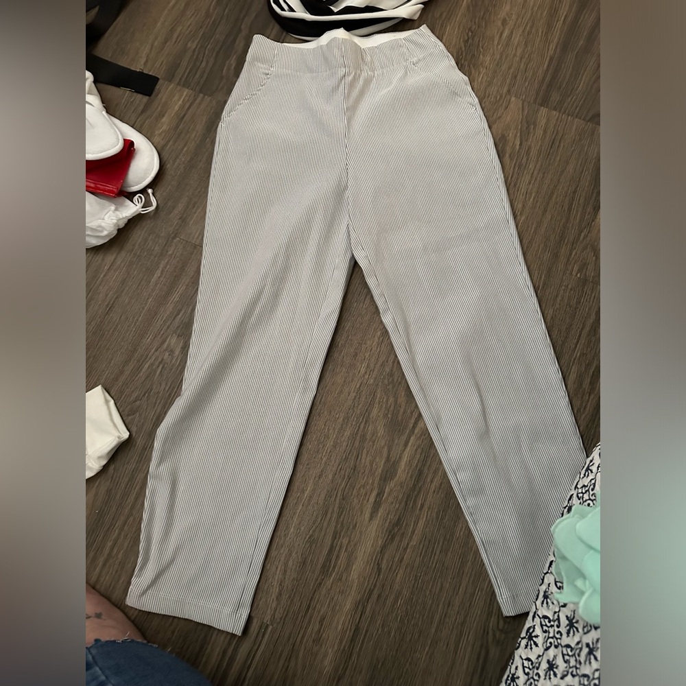 Max studio seersucker pants